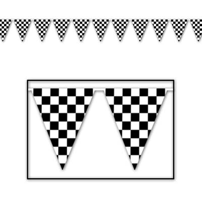 Checkered Pennant Banner for racing day
