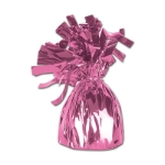 Pink Metallic Wrapped Balloon Weight (Pack of 12) Metallic Wrapped Balloon Weight, metallic, pink, balloon weight, decoration, baby shower, it's a girl, decoration, wholesale, inexpensive, bulk