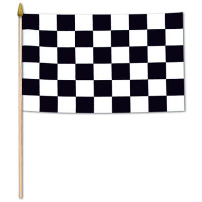 Checkered Flag - Fabric (Pack of 12) Checkered Flag, checkered, flag, black and white, race, racetrack, party favor, wholesale, inexpensive, bulk, decoration