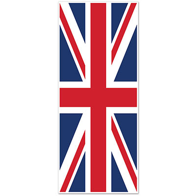 Union Jack Door Cover printed on thin plastic material.