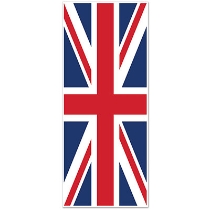 Union Jack Door Cover printed on thin plastic material.