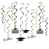 Graduation Whirls (Pack of 72) Graduation Whirls, graduation, whirls, graduation cap, diploma, wholesale, inexpensive, bulk, classroom, decoration