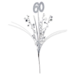 Silver Glittered 60 Metallic Star Spray