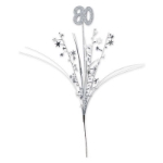 Silver Glittered  80 Metallic Star Spray