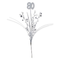 Silver Glittered  80 Metallic Star Spray