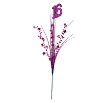 Glittered "16" Metallic Star Spray (Pack of 12) Glittered "16" Metallic Star Spray, 16, sweet sixteen, star spray, decoration, wholesale, inexpensive, bulk
