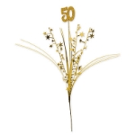 Gold Glittered 50 Metallic Star Spray