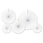 White Accordion Paper Fans