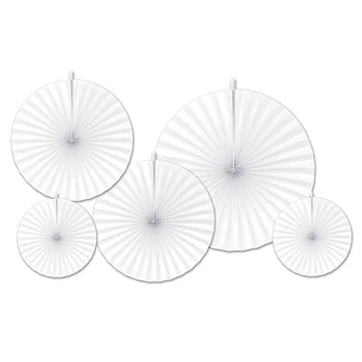 White Accordion Paper Fans