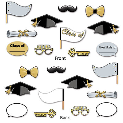 Graduation Photo Fun Signs (Pack of 132) Graduation Photo Fun Signs, graduation, graduation cap, diploma, decoration, party favor, wholesale, inexpensive, bulk