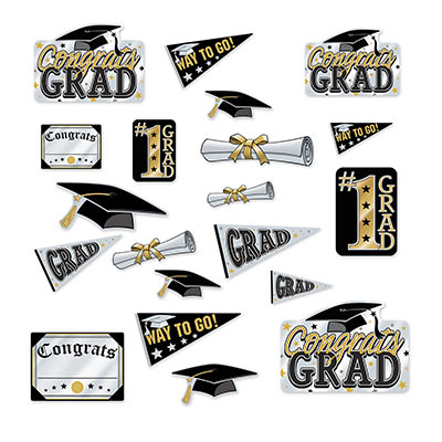 Graduation Cutouts (Pack of 240) Graduation Cutouts, graduation, cutouts, decoration, wholesale, inexpensive, bulk, classroom