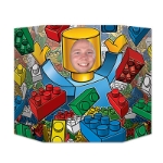 Mulit-colored building block photo prop. 