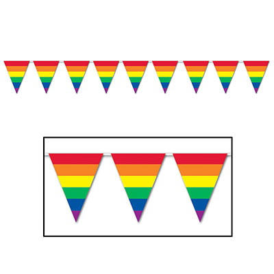 Rainbow Pennant Banner for a Themed Party