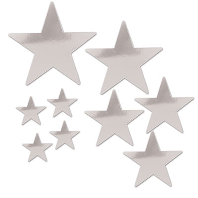 (Select a Color) Foil Star Cutouts