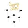 Congrats Grad! Cake Topper (Pack of 12) Congrats Grad! Cake Topper, congrats grad, cake topper, decoration, graduation, wholesale, inexpensive, bulk, classroom