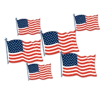 American Flag Cutouts 4th of July Decorations 