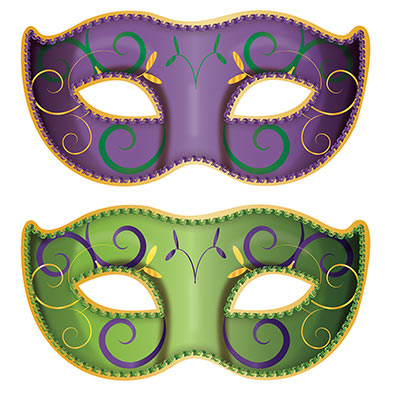 Jumbo Mardi Gras Mask Cutouts Decorations 