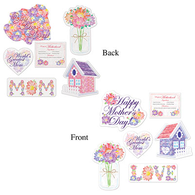 Mothers Day Cutouts (Pack of 72) Mother's Day Cutouts, Mother's Day, cutouts, decoration, wholesale, inexpensive, bulk