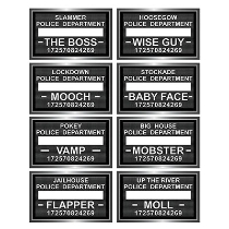 Speakeasy cardstock mugshot photo prop signs 