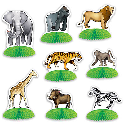 Assorted Jungle Safari Animal Mini Centerpieces