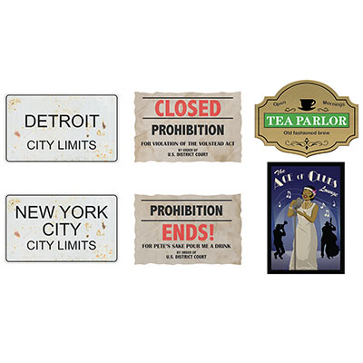 Prohibition Cutouts for a Themed Party