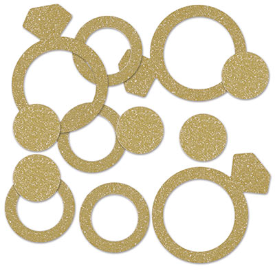 Gold Diamond Ring Deluxe Sparkle Confetti