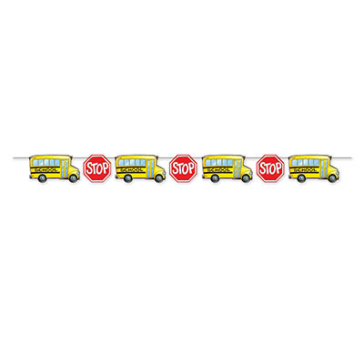 School Bus Streamer for back to school Party