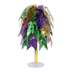 Metallic Cascade Centerpiece (Pack of 6) Metallic Cascade Centerpiece, cascade, centerpiece, mardi gras, green, gold, purple, decoration, wholesale, inexpensive, bulk