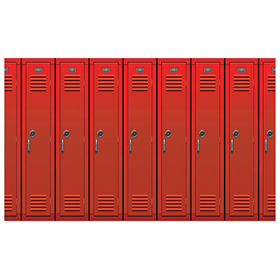 Lockers Backdrop for a back to school party