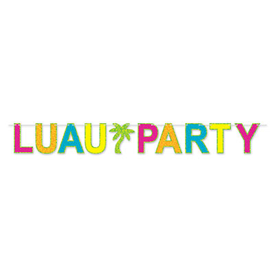 Bright Colored Luau Party Streamer 