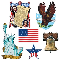 Patriotic Cutouts 4th of July wall decorations