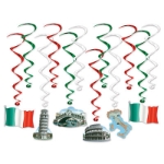 Red, White and Green Italian Whirls