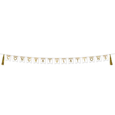 Gold Congratulations Tassel Streamer