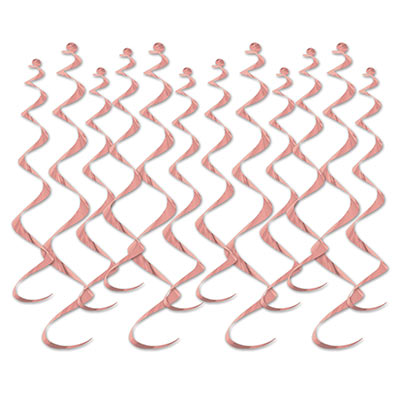 Rose Gold Metallic Whirls (Pack of 72) Metallic Whirls, whirls, metallic, rose gold, decoration, wholesale, inexpensive, bulk, girl, baby shower