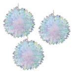Iridescent Fluff Balls that hangs and shines in lighting.