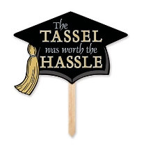 Grad Cap Yard Sign (Pack of 6) Grad Cap Yard Sign, graduation cap, yard sign, decoration, graduation, classroom, wholesale, inexpensive, bulk