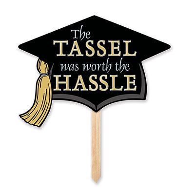 Grad Cap Yard Sign (Pack of 6) Grad Cap Yard Sign, graduation cap, yard sign, decoration, graduation, classroom, wholesale, inexpensive, bulk