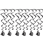 Black metallic whirls with black "40" icons attached.