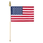 Pkgd American Flags - Fabric (Pack of 72) Packaged American Flags - Fabric, red, white, blue, flag, american, decoration, party favor, wholesale, inexpensive, bulk
