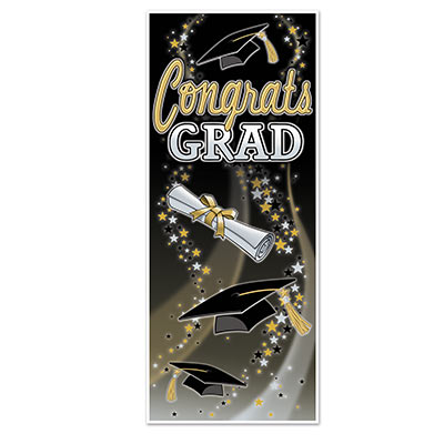 Congrats Grad Door Cover (Pack of 12) Congrats Grad Door Cover, congrats, graduations, door cover, decoration, wholesale, inexpensive, bulk, classroom decoration