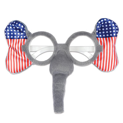 Patriotic Elephant Glasses (Pack of 12) Patriotic Elephant Glasses, patriotic, elephant, glasses, party favor, july 4th, wholesale, inexpensive, bulk