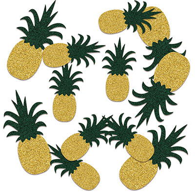 Pineapple Deluxe Sparkle Confetti (Pack of 12) Pineapple Deluxe Sparkle Confetti, pineapple, confetti, decoration, luau, wholesale, inexpensive, bulk
