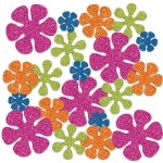 Retro Flower Deluxe Sparkle Confetti (Pack of 12) Retro Flower Deluxe Sparkle Confetti, retro flower, decoration, confetti, 60's, new year's eve, prom, wholesale, inexpensive, bulk