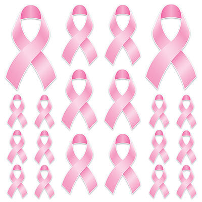 Pink Ribbon Cutouts (Pack of 240) Pink Ribbon Cutouts, pink ribbon, cutouts, October, Breast Cancer, cancer, wholesale, inexpensive, bulk, decoration