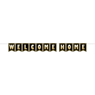 Welcome Home Streamer (Pack of 12) Welcome Home Streamer, welcome home, streamer, decoration, wholesale, inexpensive, bulk