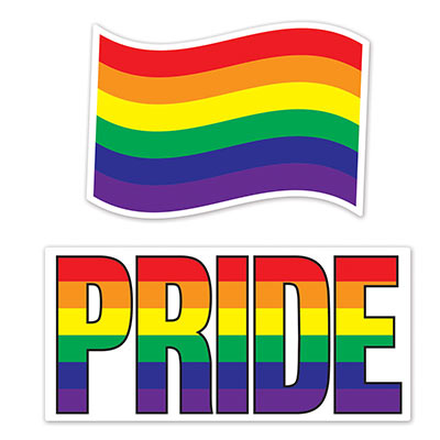 Jumbo Rainbow Cutouts (Pack of 24) Jumbo Rainbow Cutouts, rainbow, pride, cutout, decoration, new year's eve, wholesale, inexpensive, bulk