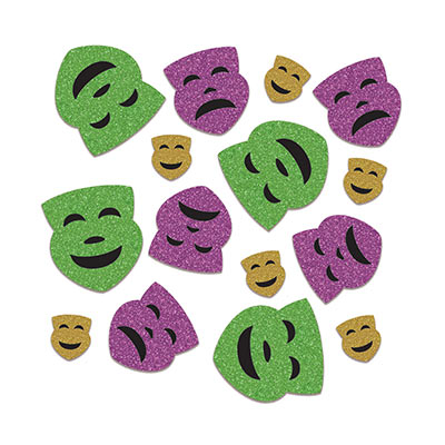 Mardi Gras Deluxe Sparkle Confetti (Pack of 12) Mardi Gras Deluxe Sparkle Confetti, Mardi Gras, decoration, confetti, wholesale, inexpensive, bulk