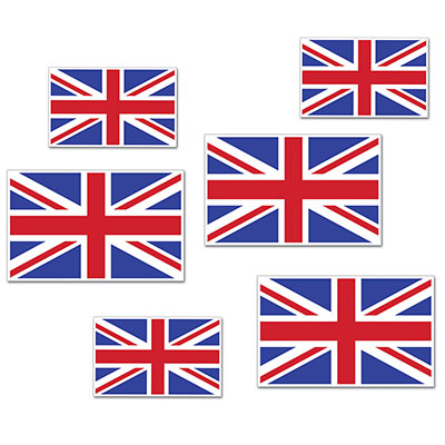 British Flag Cutouts (Pack of 72) British Flag Cutouts