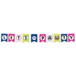 Let's Pawty Streamer (Pack of 12) Let's Pawty Streamer, let's pawty, streamer, decoration, streamer, wholesale, inexpensive, bulk