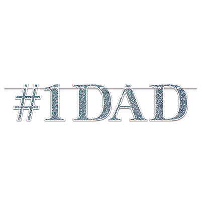 #1 Dad Streamer (Pack of 12) #1 Dad Streamer, #1 Dad, Streamer, decoration, fathers day, wholesale, inexpensive, bulk